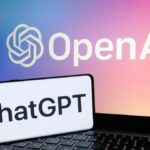 A phone with the ChatGPT logo and a laptop with the OpenAI logo