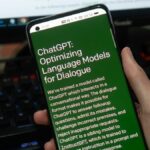 Image of smartphone with OpenAI ChatGPT loaded ready to use