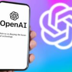 OpenAI logo on a phone screen