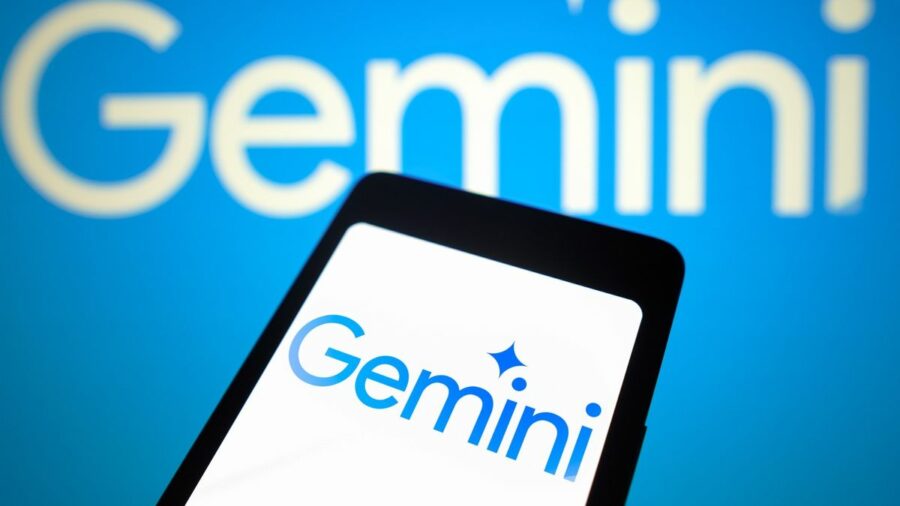 Gemini logo shown on a phone