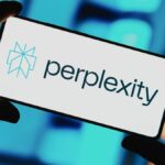 Perplexity logo on a smartphone display