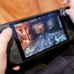 Steam Deck handheld playing games