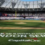 A general view prior to the game between the Chicago Cubs and the St. Louis Cardinals at London Stadium on Sunday, June 25, 2023 in London, England.