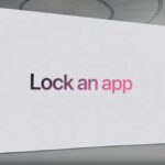 Screenshot of lock an app demo with iOS 18 during WWDC 2024 keynote.