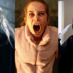 Dakota Fanning in The Watchers (2024), Alisha Weir in Abigail (2024), and Ghostface in Scream VI (2023)