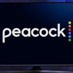 Peacock logo on a TV