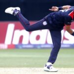 Ali Khan bowling for USA ahead of the USA vs Ireland live stream