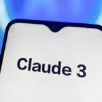 Claude 3 logo on phone