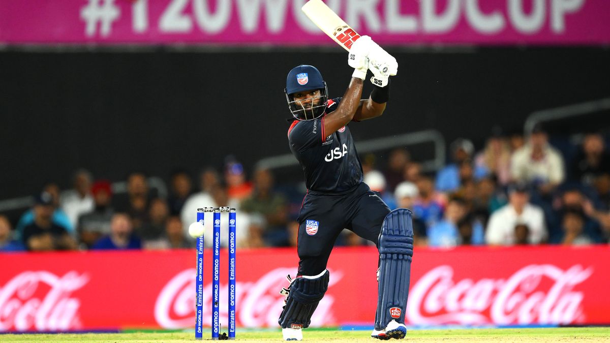 Aaron Jones of USA bats ahead of the USA vs Pakistan live stream at the T20 World Cup 2024