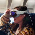 Apple Vision Pro on flight