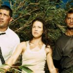 MATTHEW FOX as Jack, EVANGELINE LILLY as Kate, JOSH HOLLOWAY as Sawyer on Lost