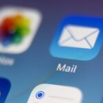 Mail app icon on an iPhone screen