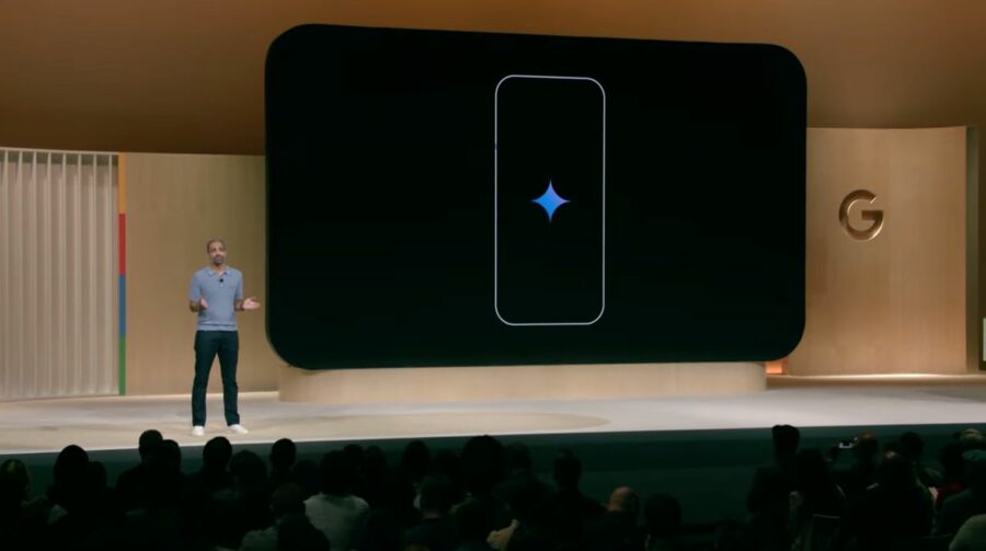 Made by Google event showing off Gemini features on mobile phones