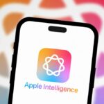 Apple Intelligence logo on iPhone