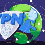 A globe protected by a VPN