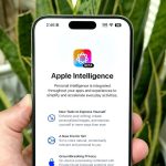 Apple Intelligence logo on iPhone