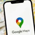 Google Maps logo on a phone screen