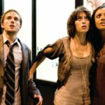 Michael Stahl-David, Lizzy Caplan and Jessica Lucas in &quot;Cloverfield&quot;