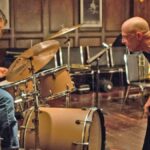 Miles Teller as Andrew Neiman and J. K. Simmons as Terence Fletcher in Whiplash