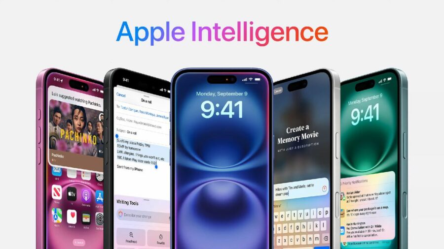 Apple Intelligence on white background