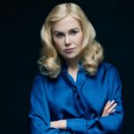 Greer Winbury (Nicole Kidman) in a blue blouse with crossed arms in Netflix's &quot;The Perfect Couple&quot;