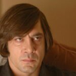 Head and shoulders shot of Javier Bardem in &quot;No Country for Old Men&quot;