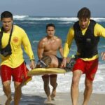 The lifeguards of &quot;Rescue Hi-Surf&quot; engage in a rescue