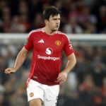 Harry Maguire of Manchester United on the ball ahead of the Man Utd vs FC Twente live stream