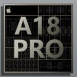 A render of the Apple A18 Pro chip