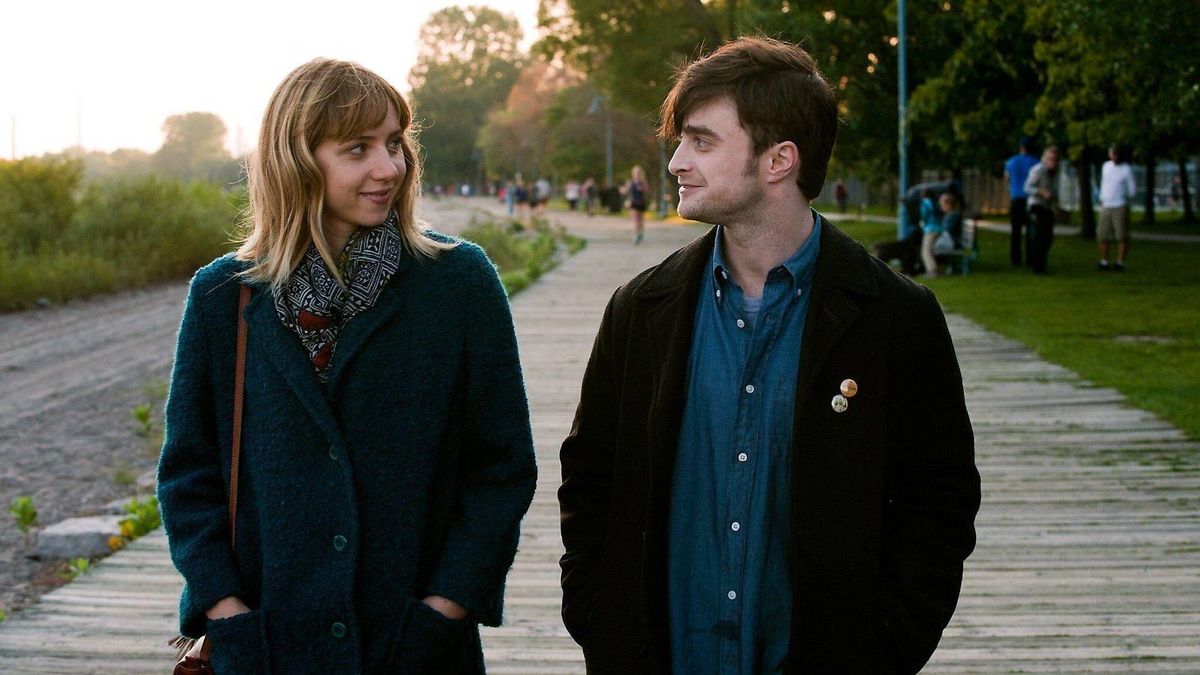 (L-R) Zoe Kazan as Chantry and Daniel Radcliffe as Wallace in What If?