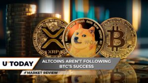 XRP مجاز به رفتن بیش از 0.60 دلار نیست، Dogecoin (DOGE) در آستانه یک پیشرفت حیاتی است، بیت کوین (BTC) روند نزولی 220 روزه را می شکند