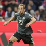 Harry Kane of Bayern Muenchen controls the ball ahead of the Aston Villa vs Bayern Munich live stream