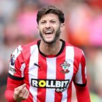 Adam Lallana of Southampton gestures to his team-mates ahead of the Southampton vs Stoke live stream