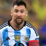 Lionel Messi of Argentina kicks the ball during a FIFA World Cup 2026 Qualifier ahead of the Venezuela vs Argentina live stream