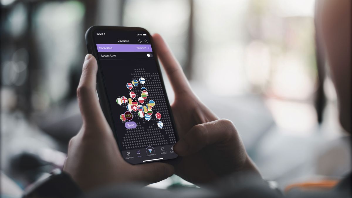 Proton VPN on an iPhone