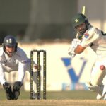 Debut centurion Kamran Ghulam batting for Pakistan in the 2nd