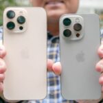 iPhone 16 Pro vs iPhone 16 Pro Max in hand showing cameras