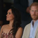 Britain's Prince Harry, Duke of Sussex, and Britain's Meghan, Duchess of Sussex, visit Delia Zapata Art Center in Bogota, Colombia on August 15, 2024. (Photo by Juancho Torres/Anadolu via Getty Images)