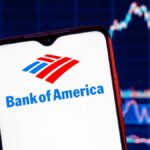 A picture showing the Bank of America app open on a mobile phone