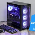 MSI Aegis RS2 gaming PC with blue RGB lights