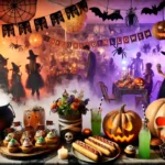 AI image of Halloween party