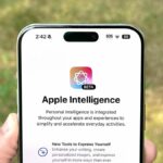 Apple Intelligence installation screen shown on iPhone 15 Pro Max.