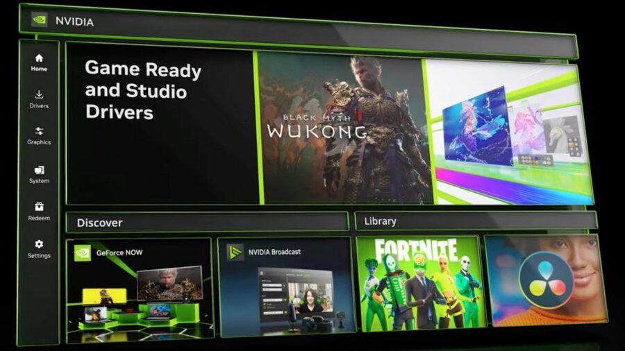 A screenshot of the new NVIDIA app