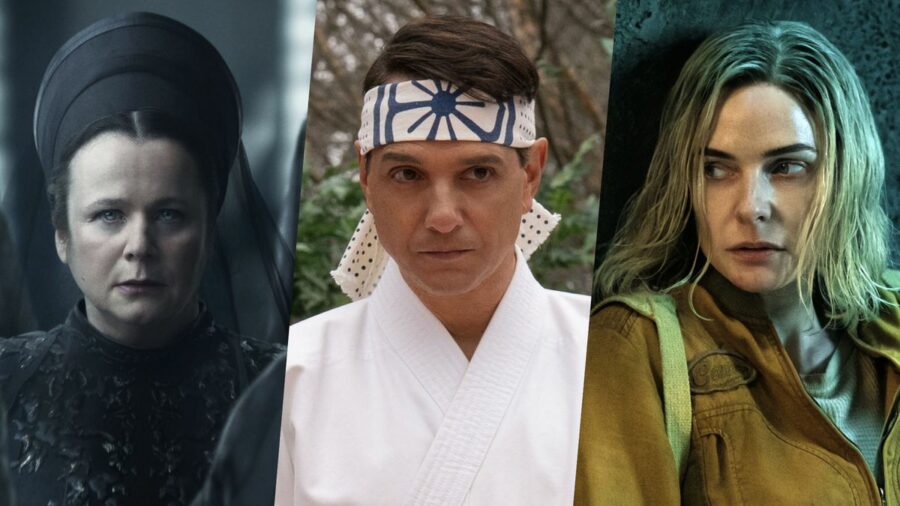 Emily Watson in Dune: Prophecy; Ralph Macchio in Cobra Kai; Rebecca Ferguson in Silo