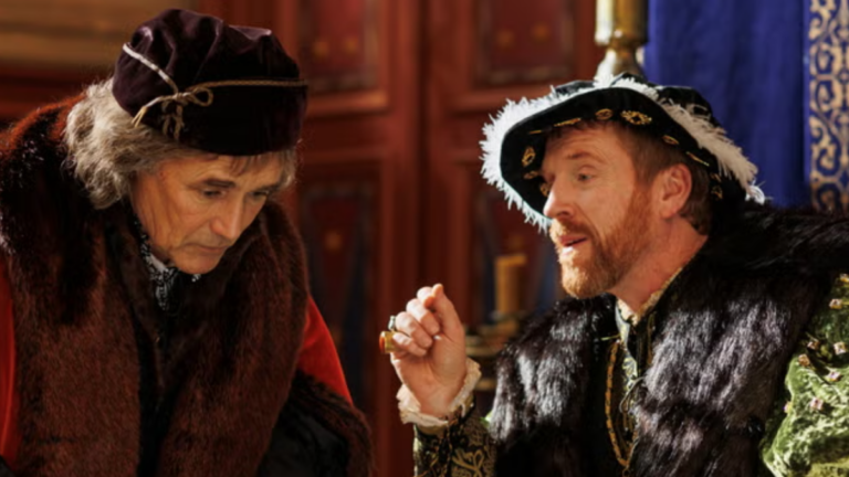 The brilliant Mark Rylance as Oliver Cromwell (and Damien Lewis who plays Henry VIII) in &quot;Wolf Hall: The Mirror and the Light&quot;