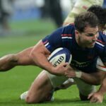 France's Antoine Dupont is tackled during his team's match against Japan in November 2024.