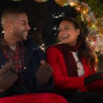 Teddy (Devale Ellis) and Layla (Christina Milian) on a sleigh ride in Netflix's &quot;Meet Me Next Christmas&quot;