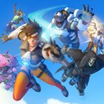 An Overwatch 2 promotional image featuring six of the games' main heroes