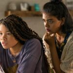 (L, R) Storm Reid as June Allen and Megan Suri as Veena in Missing