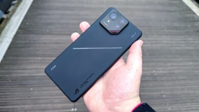 The Asus ROG Phone 9 Pro from the back